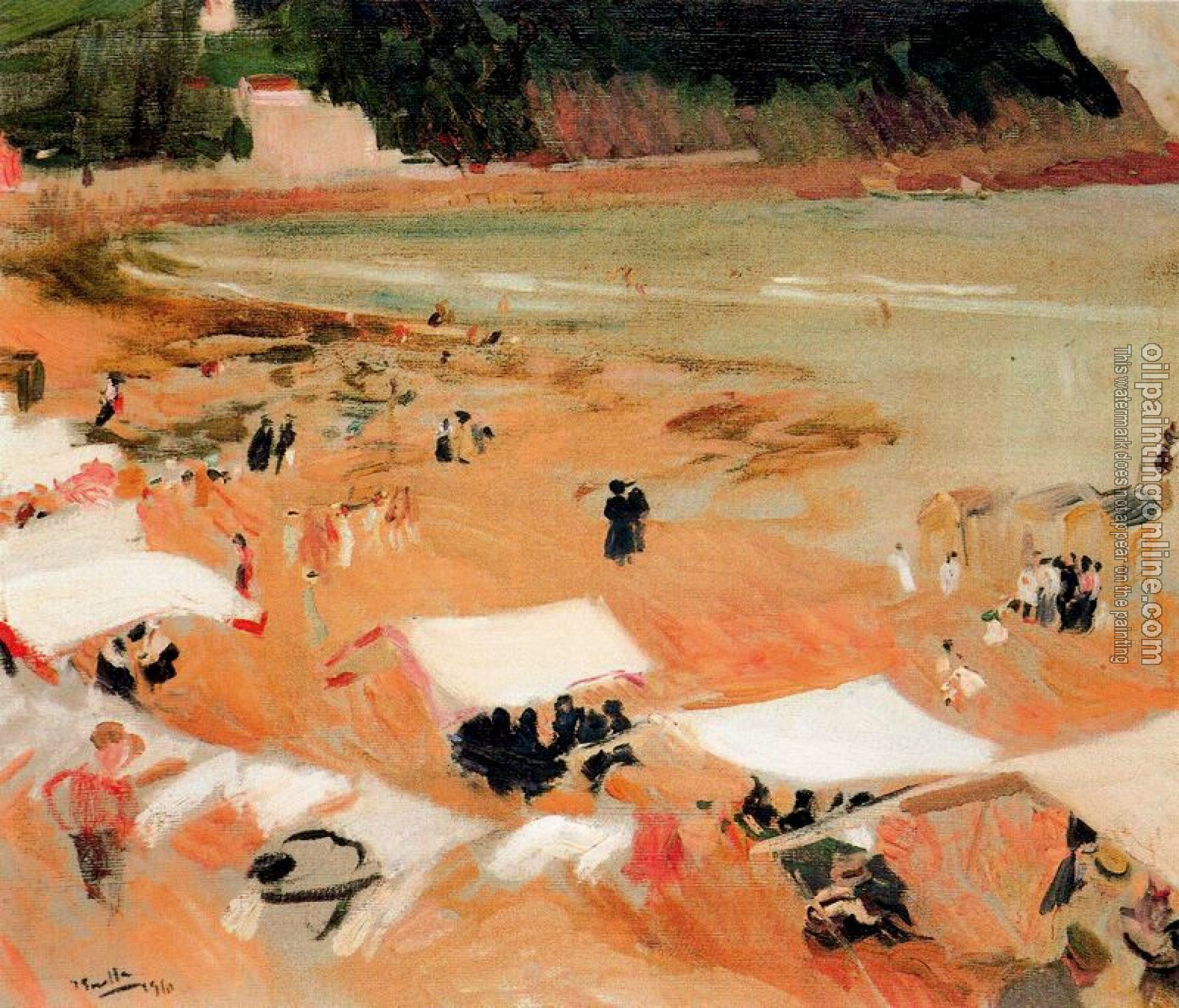 Joaquin Sorolla y Bastida - Beach at Zarauz